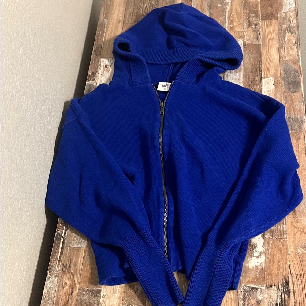 CAbi Blue Hooded Jacket